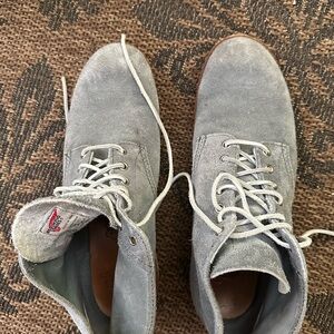 Red Wing Light Gray Suede Boots 11 D Made in USA
